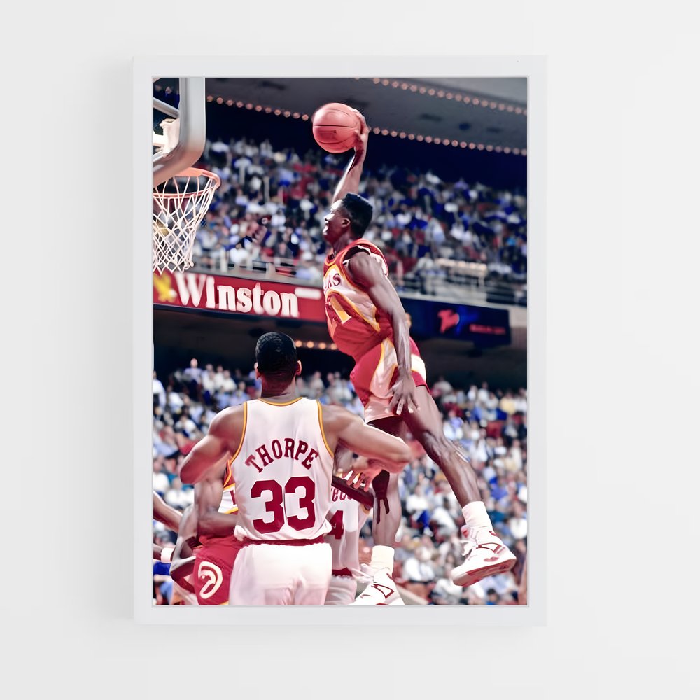 Poster Dominique en Vol – affiche Basketball (vue 3)